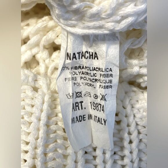 Brand Bazar Crochet Relaxed Fit Sweater White M - Picture 4 of 4